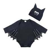 Baby Clothes Infant Bodysuit Autumn Baby INS Romper Kids Halloween Costume Bat Hooded Onesie