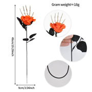 Popular artificial bloody rose bouquet with eyeball, fake rose for Halloween party and home decoration