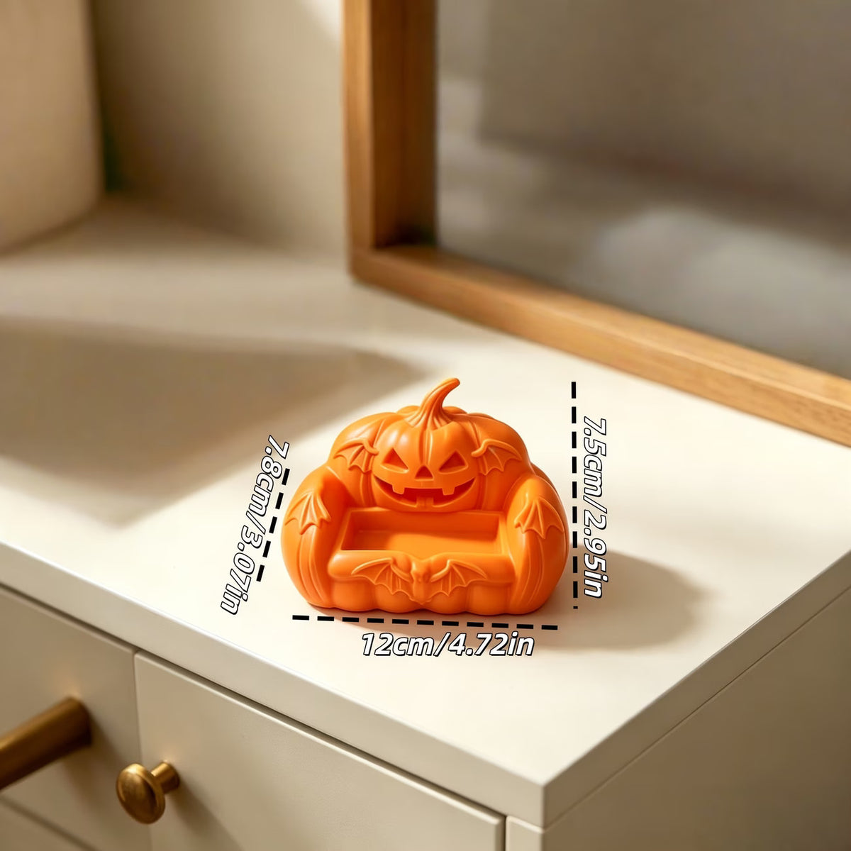 Ghost Sofa, Pumpkin Sofa Jewelry Tray, Halloween Home Decor, 3D Printed Ornament