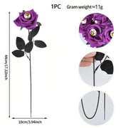 Popular artificial bloody rose bouquet with eyeball, fake rose for Halloween party and home decoration