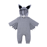 Baby Clothes Infant Bodysuit Autumn Baby INS Romper Kids Halloween Costume Bat Hooded Onesie
