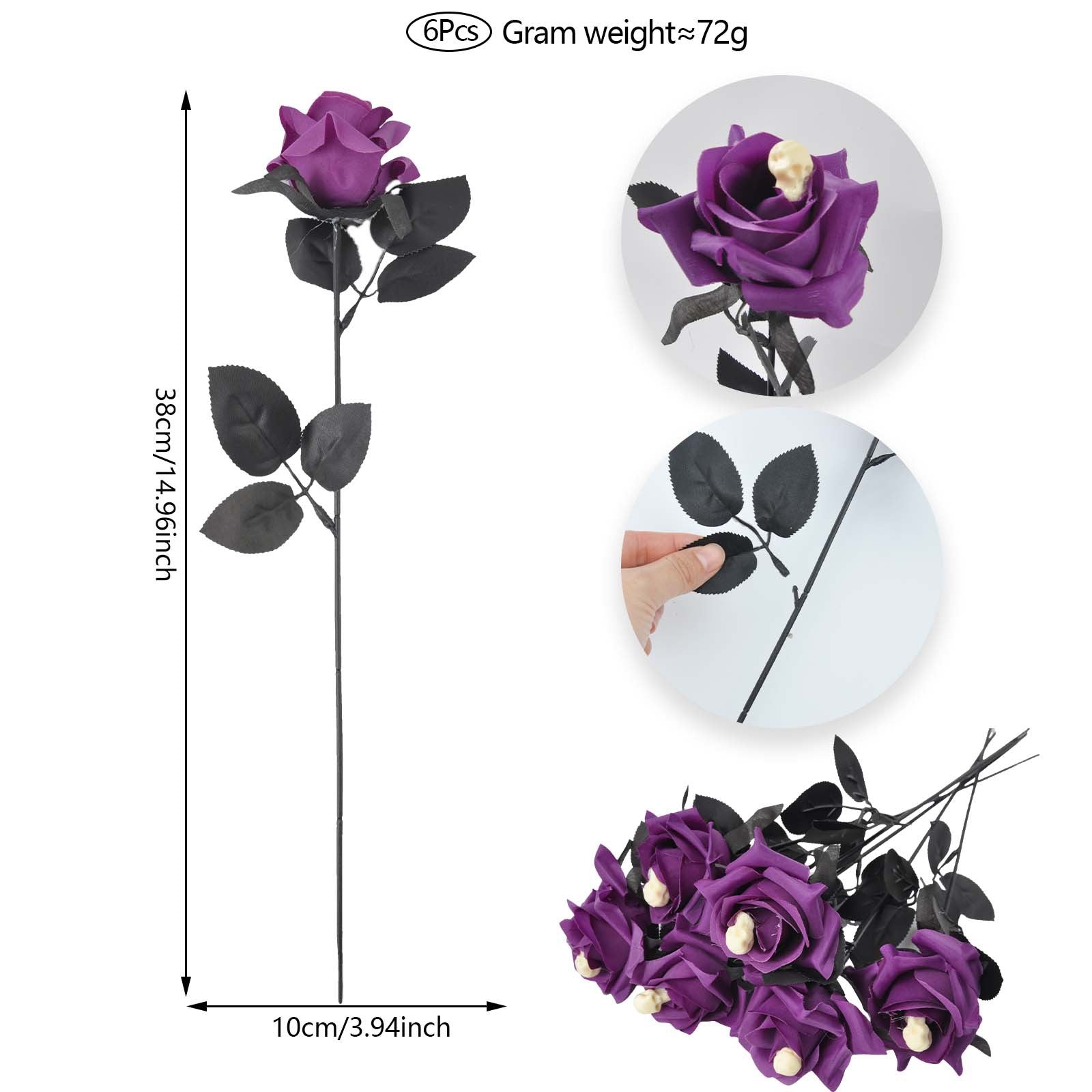 Popular artificial bloody rose bouquet with eyeball, fake rose for Halloween party and home decoration