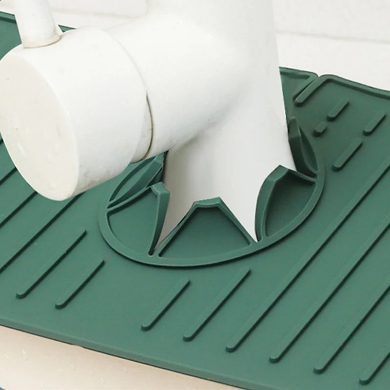 Quick-Dry Silicone Faucet Splash Guard Mat