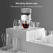 Mini Electric Coffee Grinder & Brewer – Automatic Drip Coffee Maker with Stirring Cup