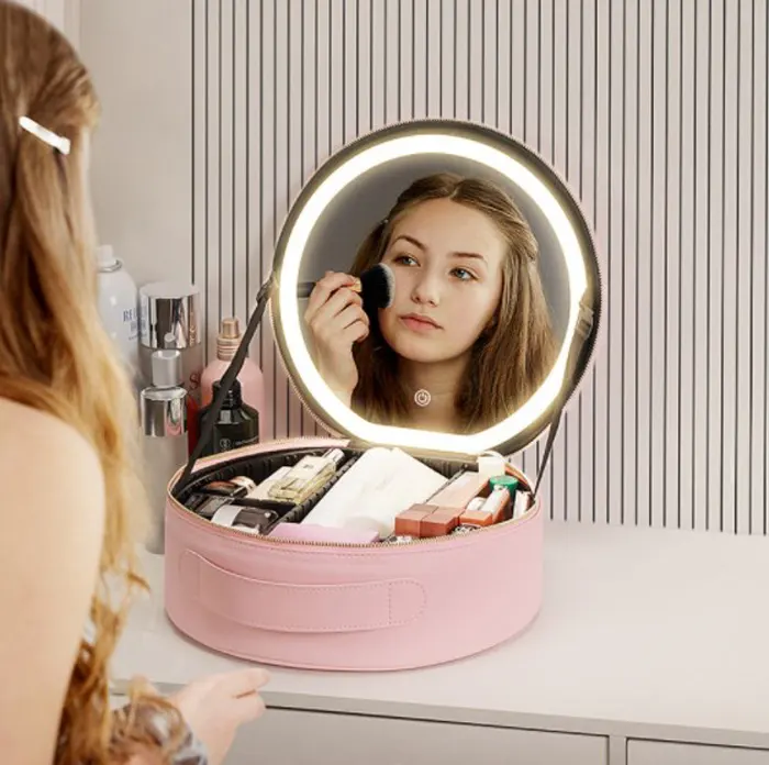 SALE — LED Mirror Makeup Case & Cosmetic Organizer