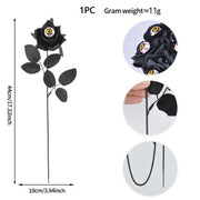 Popular artificial bloody rose bouquet with eyeball, fake rose for Halloween party and home decoration