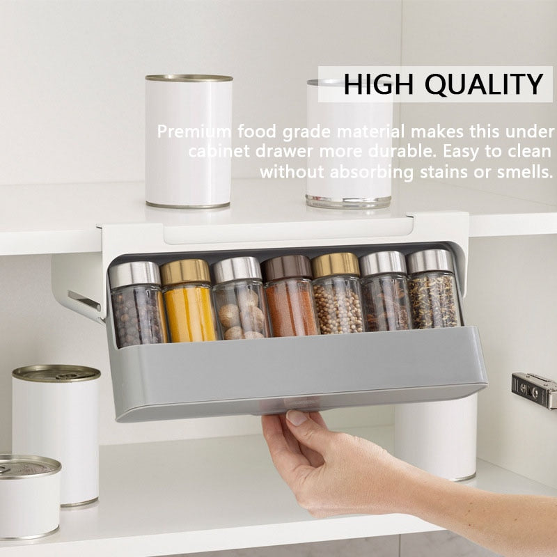 Slide-Out Under-Shelf Spice Organizer