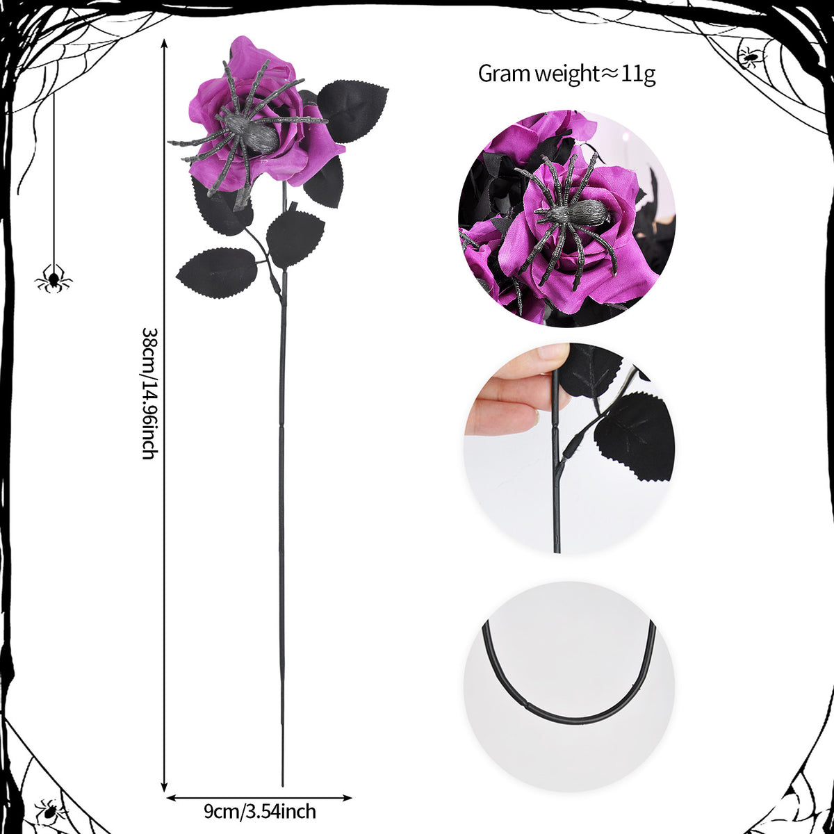 Popular artificial bloody rose bouquet with eyeball, fake rose for Halloween party and home decoration