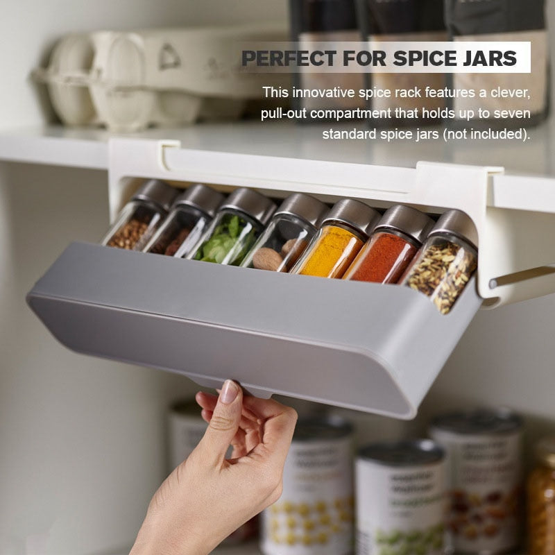 Slide-Out Under-Shelf Spice Organizer