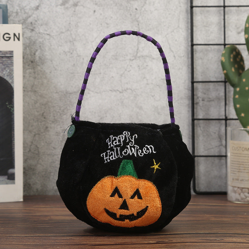 Halloween Candy Bag Decoration Kindergarten Children's Gift Bag Halloween Pumpkin Bag Scene Decoration Prop