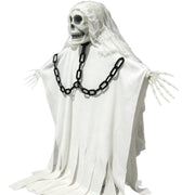 Halloween Decoration Hanging Ghost White Ghost Foldable Chain Skeleton Ornament Haunted House Door Decor Horror Hanging Prop
