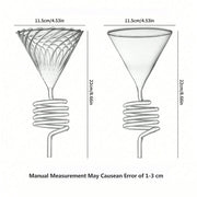 Spiral Cooling Pour-Over Coffee Filter Holder, Ins-Style Americano Dripper Stand with Spiral Chilling Design