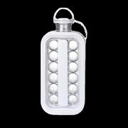 2-in-1 Portable Folding Ice Ball Maker Bottle, Silicone Freezer Ice Mold & Water Bottle for Cocktails, Travel, Gym