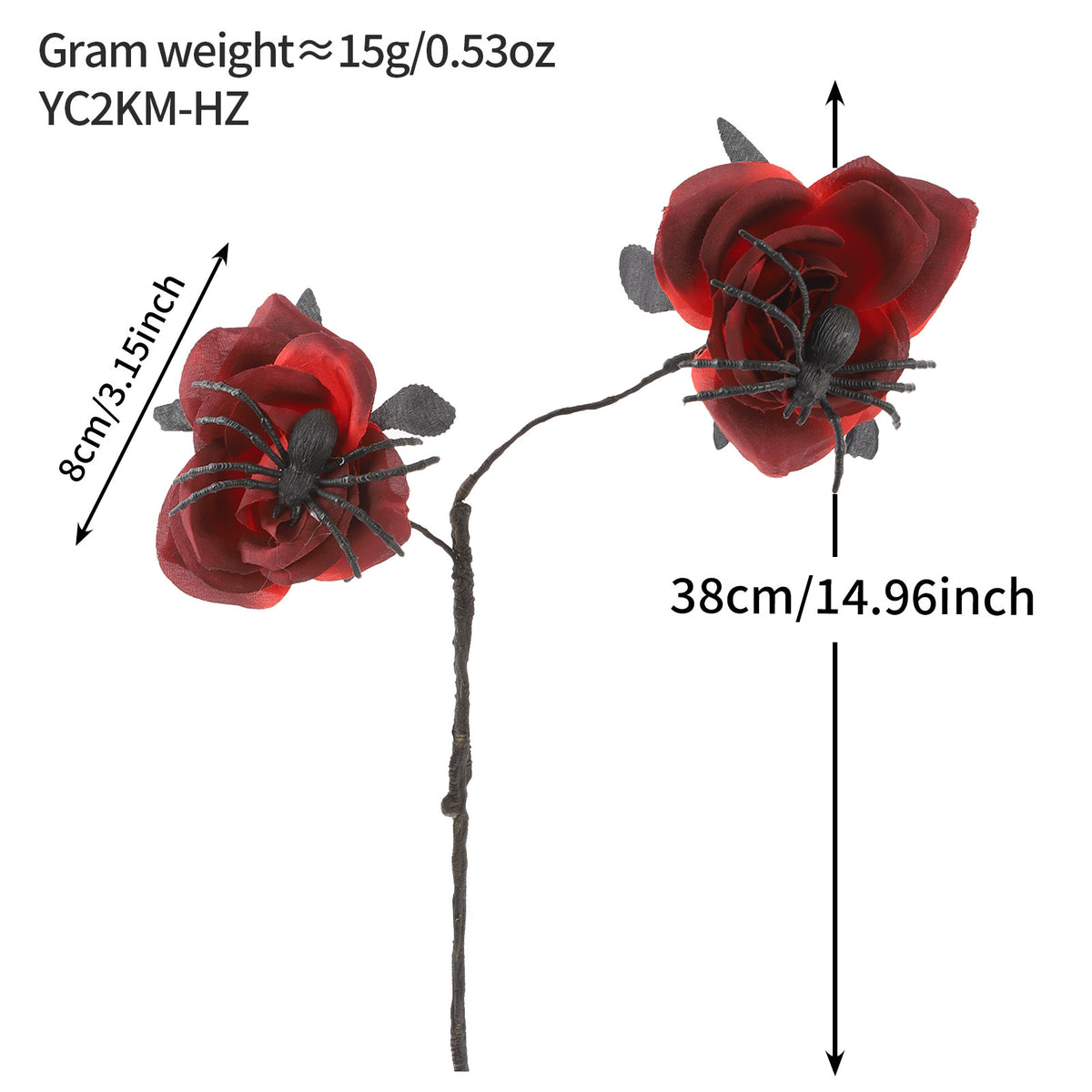 Popular artificial bloody rose bouquet with eyeball, fake rose for Halloween party and home decoration