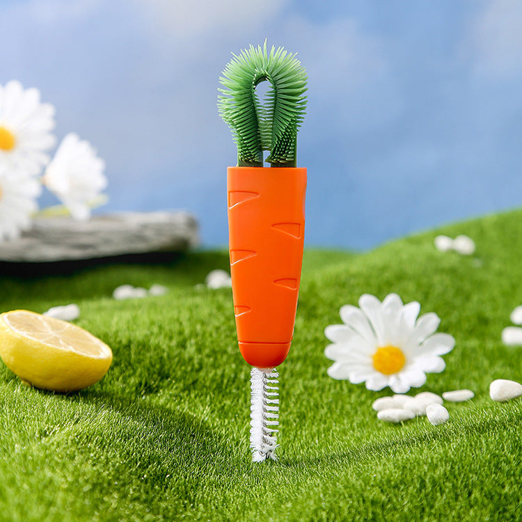 3 In 1 Cup Cover Brush Cleaning Brush Lunch Box Groove Gap Cleaning Brush Milk Bottle Nipple Vacuum Cup Cleaning Brush