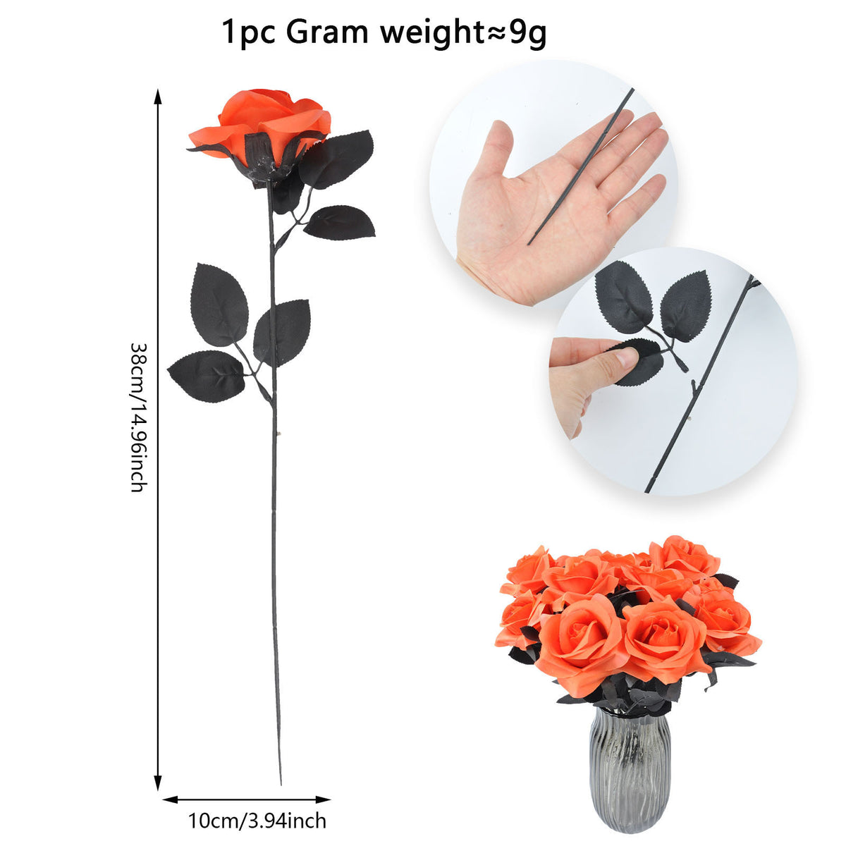 Popular artificial bloody rose bouquet with eyeball, fake rose for Halloween party and home decoration