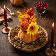 Halloween Pumpkin Decoration Autumn Harvest Festival Home Decor Arrangement Autumn Maple Leaf Pumpkin