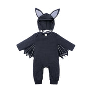 Baby Clothes Infant Bodysuit Autumn Baby INS Romper Kids Halloween Costume Bat Hooded Onesie