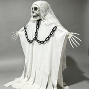 Halloween Decoration Hanging Ghost White Ghost Foldable Chain Skeleton Ornament Haunted House Door Decor Horror Hanging Prop