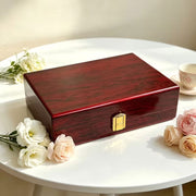 Classic Wooden Jewelry Box with Lock – Premium Storage Case